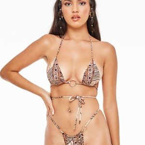 Indah “Hina” tribal print bikini top Medium NWT